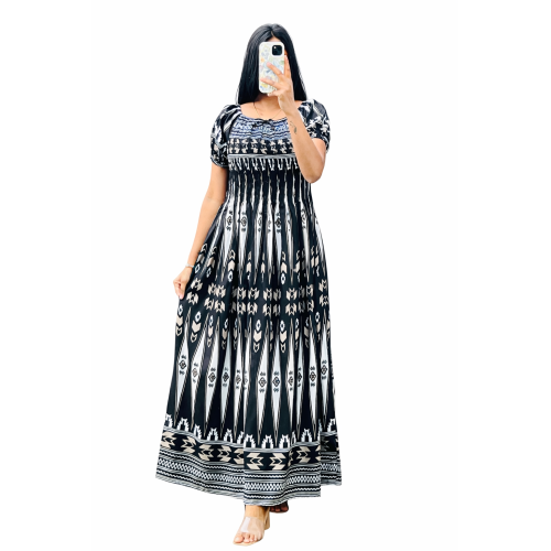 Women’s Rayon Bobbin Dress | All Designer Patterns Available | Free Size (S to 5XL) | Comfortable Stretch Fit Casual & Party Wear