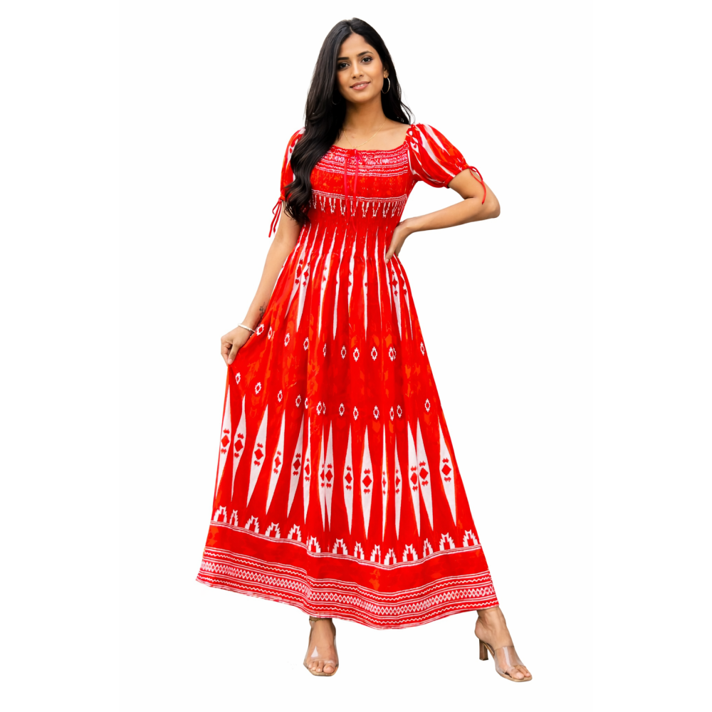 Women’s Rayon Bobbin Dress | All Designer Patterns Available | Free Size (S to 5XL) | Comfortable Stretch Fit Casual & Party Wear