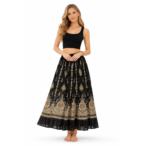 Women’s Gold Skirt with Sequin Work | Party Wear Gild Skirt | Available With & Without Work | Multiple Shades | Lightweight Festive Skirt