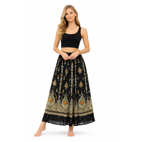 Women’s Gold Skirt with Sequin Work | Party Wear Gild Skirt | Available With & Without Work | Multiple Shades | Lightweight Festive Skirt