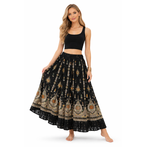Women’s Gold Skirt with Sequin Work | Party Wear Gild Skirt | Available With & Without Work | Multiple Shades | Lightweight Festive Skirt