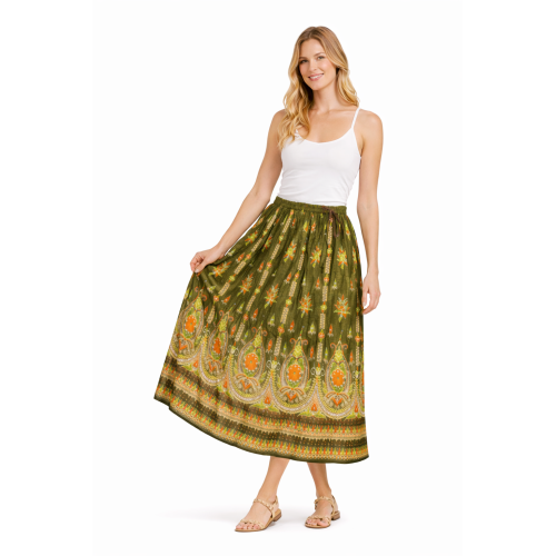 Women’s Gold Skirt with Sequin Work | Party Wear Gild Skirt | Available With & Without Work | Multiple Shades | Lightweight Festive Skirt