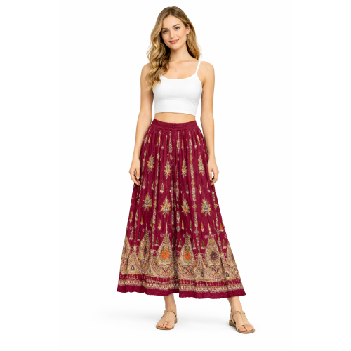 Women’s Gold Skirt with Sequin Work | Party Wear Gild Skirt | Available With & Without Work | Multiple Shades | Lightweight Festive Skirt