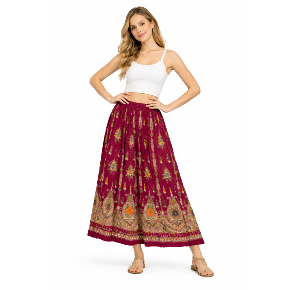 Women’s Gold Skirt with Sequin Work | Party Wear Gild Skirt | Available With & Without Work | Multiple Shades | Lightweight Festive Skirt