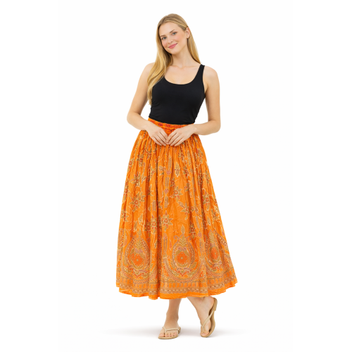 Women’s Gold Skirt with Sequin Work | Party Wear Gild Skirt | Available With & Without Work | Multiple Shades | Lightweight Festive Skirt