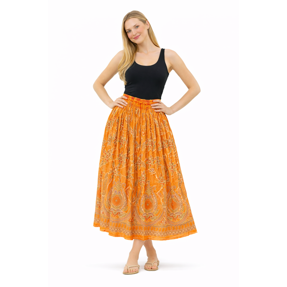 Women’s Gold Skirt with Sequin Work | Party Wear Gild Skirt | Available With & Without Work | Multiple Shades | Lightweight Festive Skirt