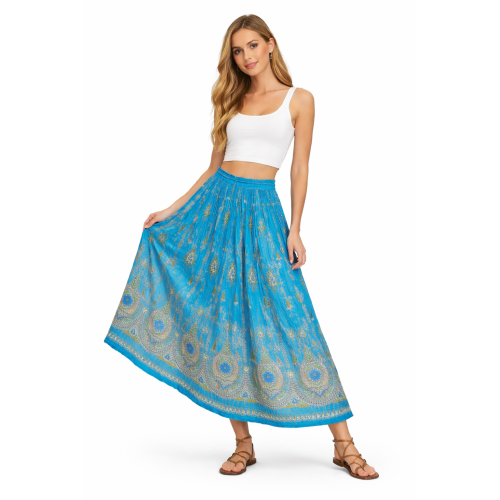 Women’s Gold Skirt with Sequin Work | Party Wear Gild Skirt | Available With & Without Work | Multiple Shades | Lightweight Festive Skirt