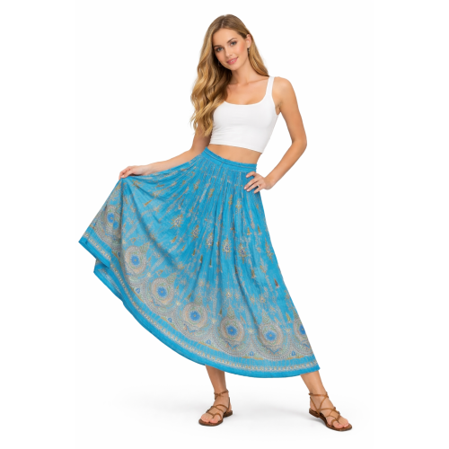 Women’s Gold Skirt with Sequin Work | Party Wear Gild Skirt | Available With & Without Work | Multiple Shades | Lightweight Festive Skirt