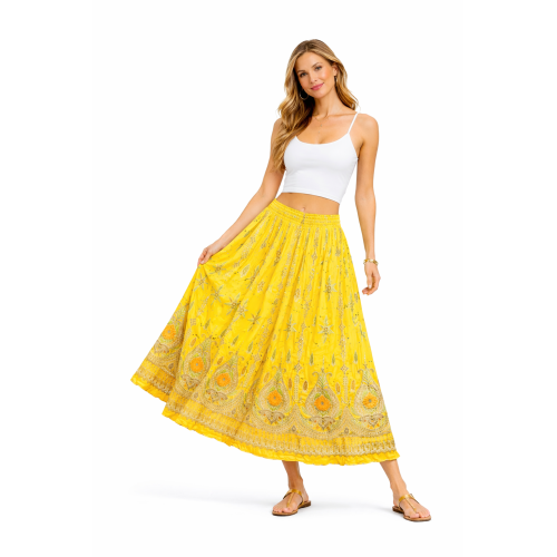 Women’s Gold Skirt with Sequin Work | Party Wear Gild Skirt | Available With & Without Work | Multiple Shades | Lightweight Festive Skirt