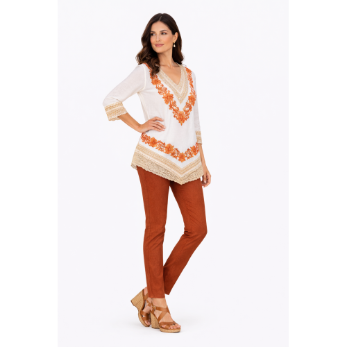 Women’s Pure Cotton Top | Natural Off-White Color | Breathable Summer Wear | Available in 5 Sizes | Casual & Daily Wear