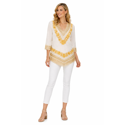 Women’s Pure Cotton Top | Natural Off-White Color | Breathable Summer Wear | Available in 5 Sizes | Casual & Daily Wear