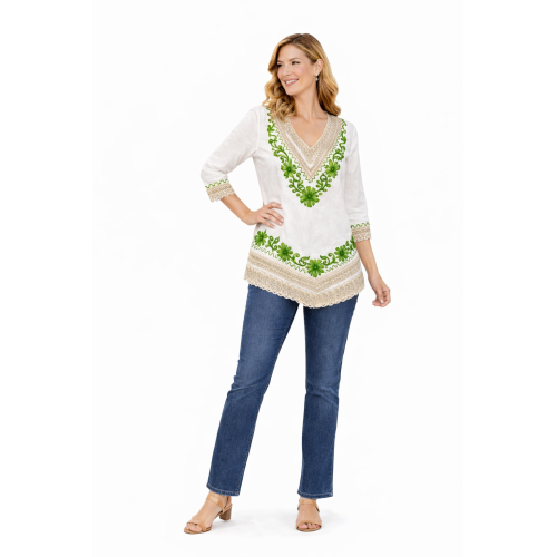 Women’s Pure Cotton Top | Natural Off-White Color | Breathable Summer Wear | Available in 5 Sizes | Casual & Daily Wear
