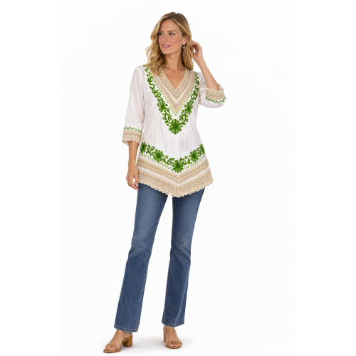 Women’s Pure Cotton Top | Natural Off-White Color | Breathable Summer Wear | Available in 5 Sizes | Casual & Daily Wear