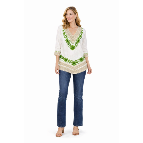 Women’s Pure Cotton Top | Natural Off-White Color | Breathable Summer Wear | Available in 5 Sizes | Casual & Daily Wear