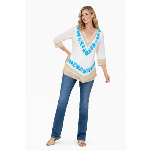 Women’s Pure Cotton Top | Natural Off-White Color | Breathable Summer Wear | Available in 5 Sizes | Casual & Daily Wear