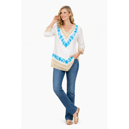 Women’s Pure Cotton Top | Natural Off-White Color | Breathable Summer Wear | Available in 5 Sizes | Casual & Daily Wear