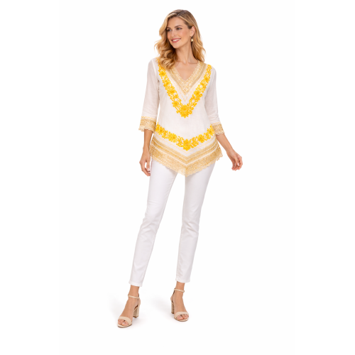 Women’s Pure Cotton Top | Natural Off-White Color | Breathable Summer Wear | Available in 5 Sizes | Casual & Daily Wear