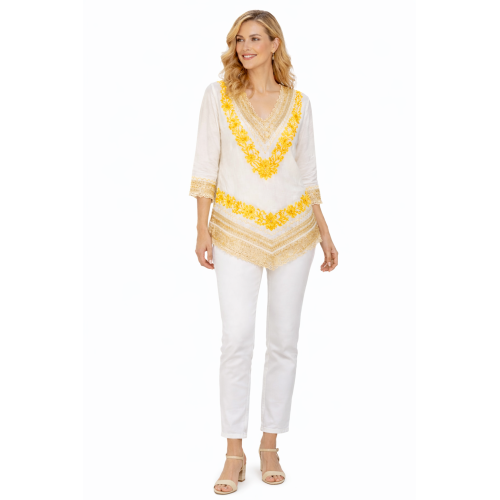 Women’s Pure Cotton Top | Natural Off-White Color | Breathable Summer Wear | Available in 5 Sizes | Casual & Daily Wear