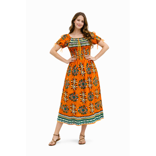 Premium Smocked Rayon Dress for Women | New Printed Collection | 140 GSM Soft Rayon Fabric | Comfortable Fit | Casual & Daily Wear