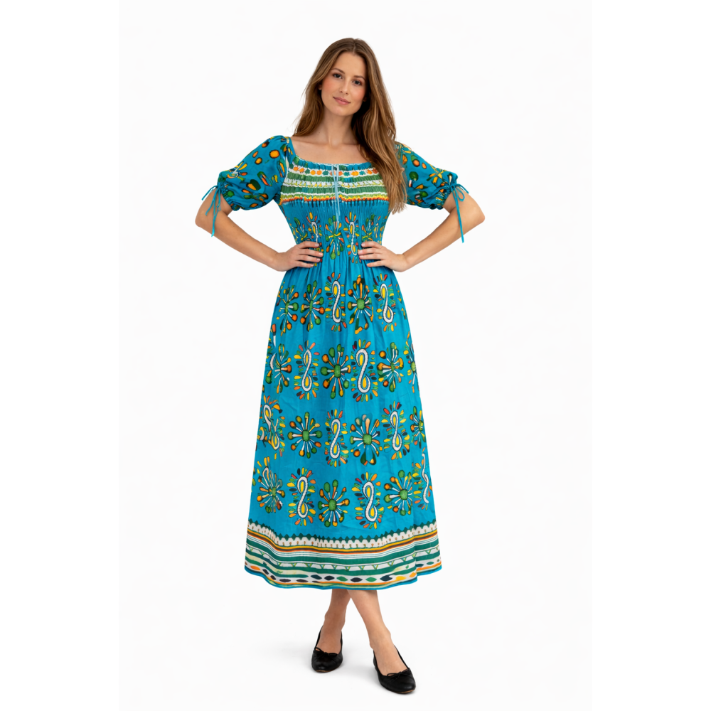 Premium Smocked Rayon Dress for Women | New Printed Collection | 140 GSM Soft Rayon Fabric | Comfortable Fit | Casual & Daily Wear
