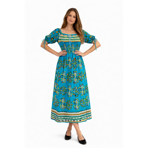 Premium Smocked Rayon Dress for Women | New Printed Collection | 140 GSM Soft Rayon Fabric | Comfortable Fit | Casual & Daily Wear