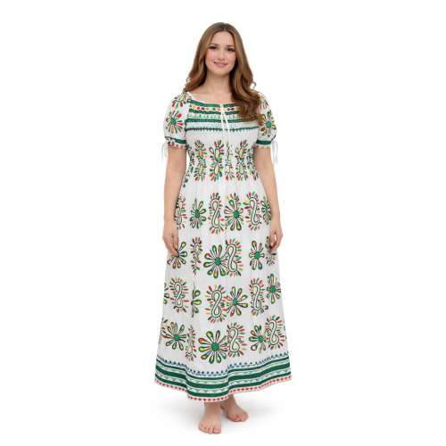 Premium Smocked Rayon Dress for Women | New Printed Collection | 140 GSM Soft Rayon Fabric | Comfortable Fit | Casual & Daily Wear
