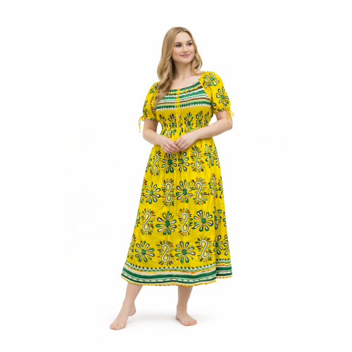 Premium Smocked Rayon Dress for Women | New Printed Collection | 140 GSM Soft Rayon Fabric | Comfortable Fit | Casual & Daily Wear
