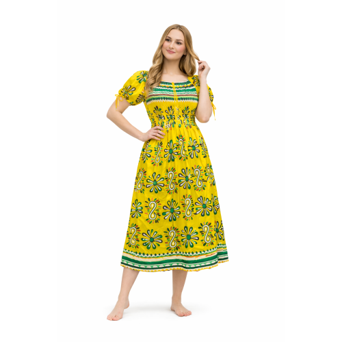 Premium Smocked Rayon Dress for Women | New Printed Collection | 140 GSM Soft Rayon Fabric | Comfortable Fit | Casual & Daily Wear