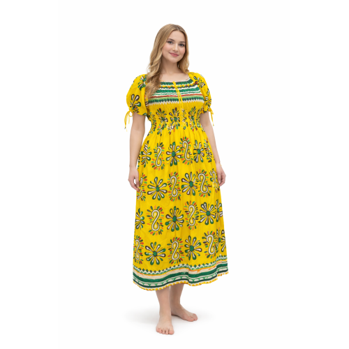 Premium Smocked Rayon Dress for Women | New Printed Collection | 140 GSM Soft Rayon Fabric | Comfortable Fit | Casual & Daily Wear