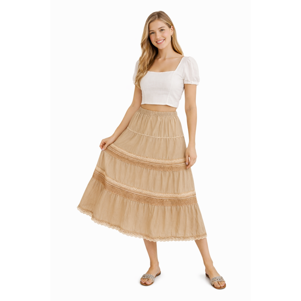 Cotton Cambric Skirt for Women | Soft & Breathable Fabric | All Shades Available | Comfortable Casual & Daily Wear Skirt