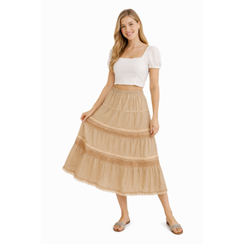 Cotton Cambric Skirt for Women | Soft & Breathable Fabric | All Shades Available | Comfortable Casual & Daily Wear Skirt