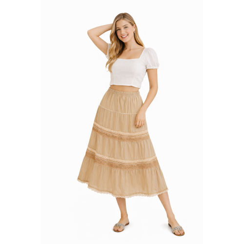 Cotton Cambric Skirt for Women | Soft & Breathable Fabric | All Shades Available | Comfortable Casual & Daily Wear Skirt