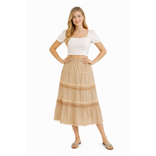 Cotton Cambric Skirt for Women | Soft & Breathable Fabric | All Shades Available | Comfortable Casual & Daily Wear Skirt