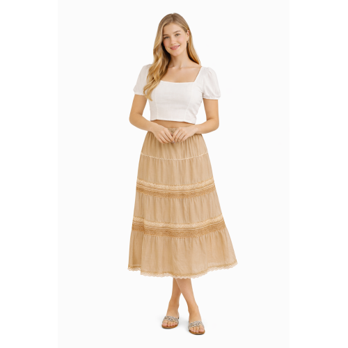 Cotton Cambric Skirt for Women | Soft & Breathable Fabric | All Shades Available | Comfortable Casual & Daily Wear Skirt