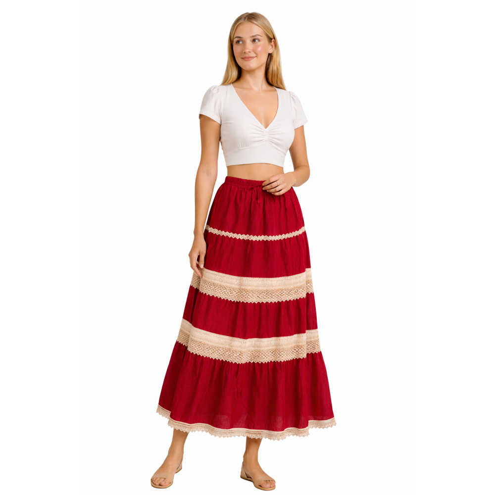 Cotton Cambric Skirt for Women | Soft & Breathable Fabric | All Shades Available | Comfortable Casual & Daily Wear Skirt