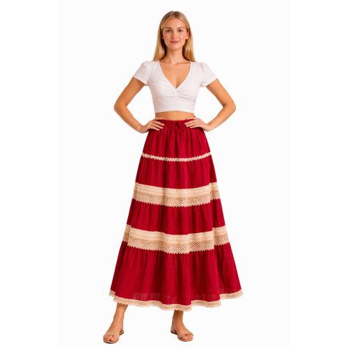 Cotton Cambric Skirt for Women | Soft & Breathable Fabric | All Shades Available | Comfortable Casual & Daily Wear Skirt