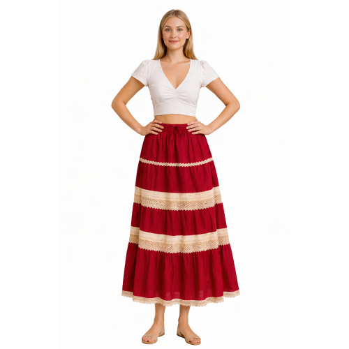 Cotton Cambric Skirt for Women | Soft & Breathable Fabric | All Shades Available | Comfortable Casual & Daily Wear Skirt