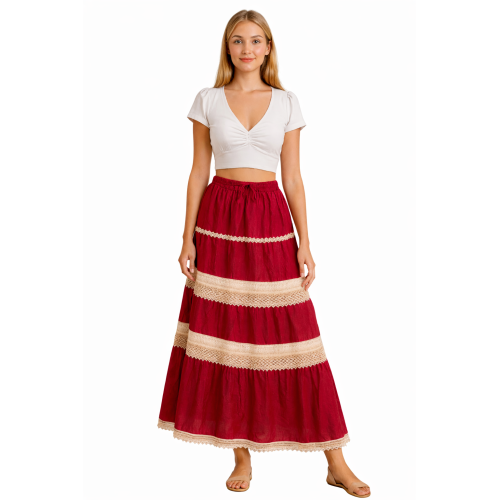 Cotton Cambric Skirt for Women | Soft & Breathable Fabric | All Shades Available | Comfortable Casual & Daily Wear Skirt