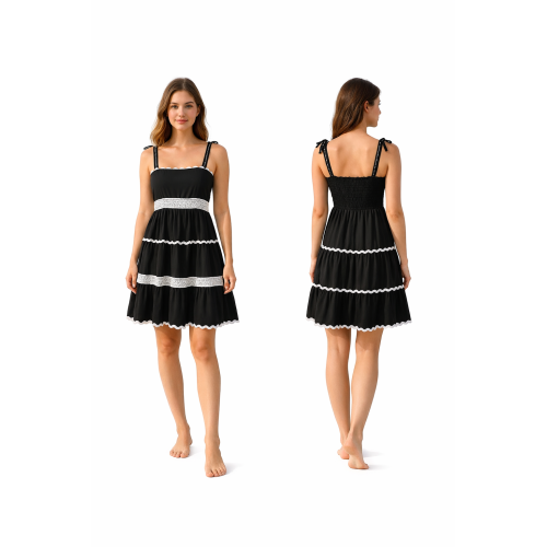 Rayon Dress for Women | Back Smoking Elastic Fit | Soft & Breathable Rayon Fabric | Casual & Daily Wear Dress | Free Size