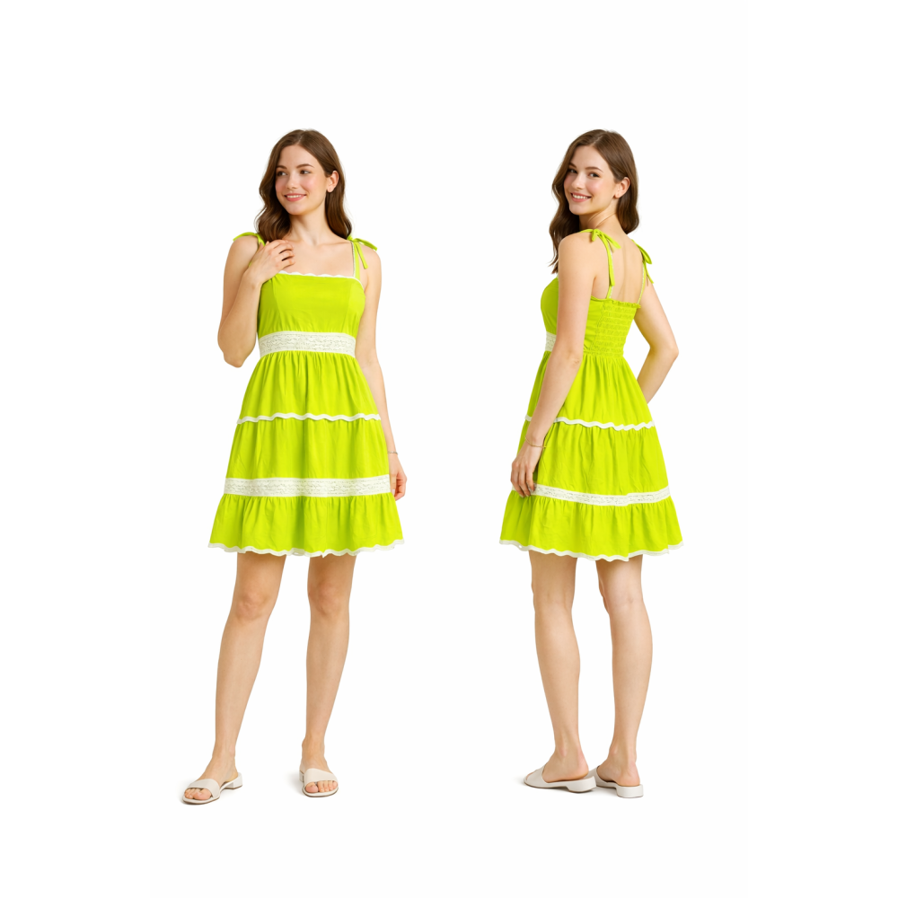 Rayon Dress for Women | Back Smoking Elastic Fit | Soft & Breathable Rayon Fabric | Casual & Daily Wear Dress | Free Size