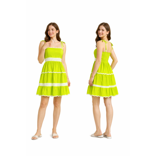 Rayon Dress for Women | Back Smoking Elastic Fit | Soft & Breathable Rayon Fabric | Casual & Daily Wear Dress | Free Size