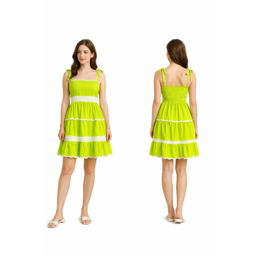 Rayon Dress for Women | Back Smoking Elastic Fit | Soft & Breathable Rayon Fabric | Casual & Daily Wear Dress | Free Size
