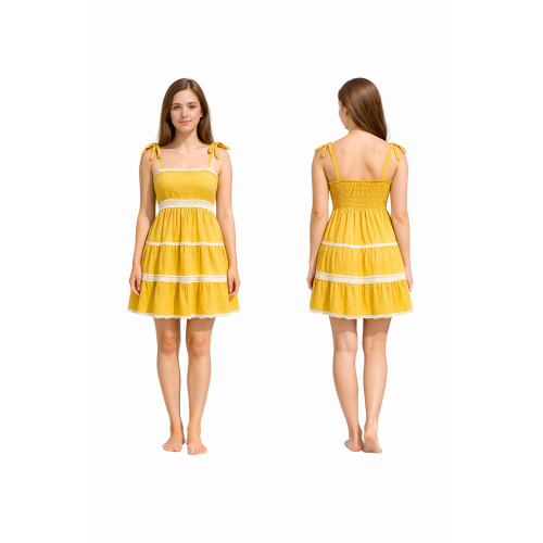 Rayon Dress for Women | Back Smoking Elastic Fit | Soft & Breathable Rayon Fabric | Casual & Daily Wear Dress | Free Size