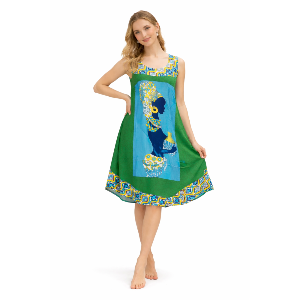 Rayon Umbrella Dress for Women | All Over Printed Flared Dress | Soft & Breathable Fabric | Casual & Festive Wear | Free Size | Affordable Fashion