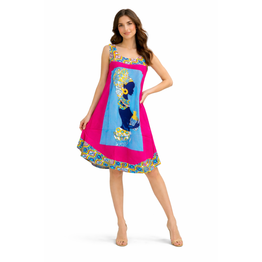 Rayon Umbrella Dress for Women | All Over Printed Flared Dress | Soft & Breathable Fabric | Casual & Festive Wear | Free Size | Affordable Fashion