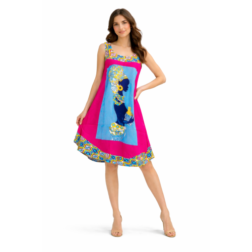 Rayon Umbrella Dress for Women | All Over Printed Flared Dress | Soft & Breathable Fabric | Casual & Festive Wear | Free Size | Affordable Fashion