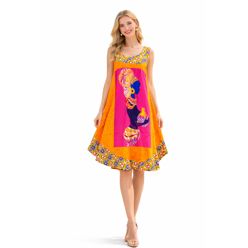 Rayon Umbrella Dress for Women | All Over Printed Flared Dress | Soft & Breathable Fabric | Casual & Festive Wear | Free Size | Affordable Fashion