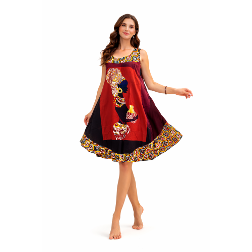 Rayon Umbrella Dress for Women | All Over Printed Flared Dress | Soft & Breathable Fabric | Casual & Festive Wear | Free Size | Affordable Fashion