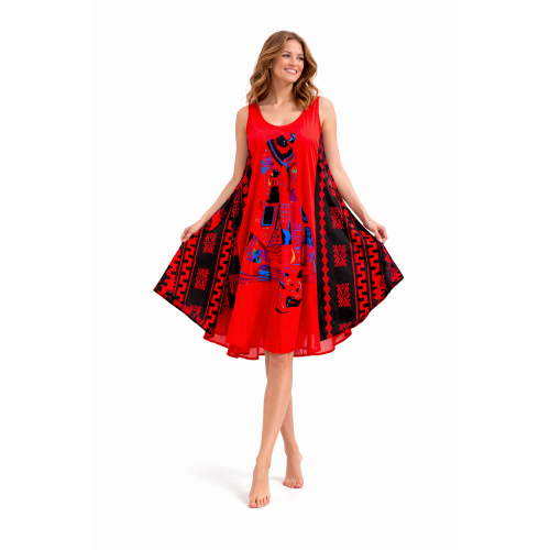 Rayon Umbrella Dress for Women | All Over Printed Flared Dress | Soft & Breathable Fabric | Casual & Festive Wear | Free Size | Affordable Fashion