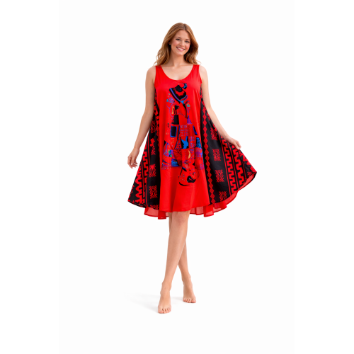 Rayon Umbrella Dress for Women | All Over Printed Flared Dress | Soft & Breathable Fabric | Casual & Festive Wear | Free Size | Affordable Fashion